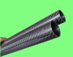 Ø25mm X 23mm X 1 Metru tal-Fibra tal-Karbonju Tubu Glossy Twill Finish Aċċettat Daqs Custom